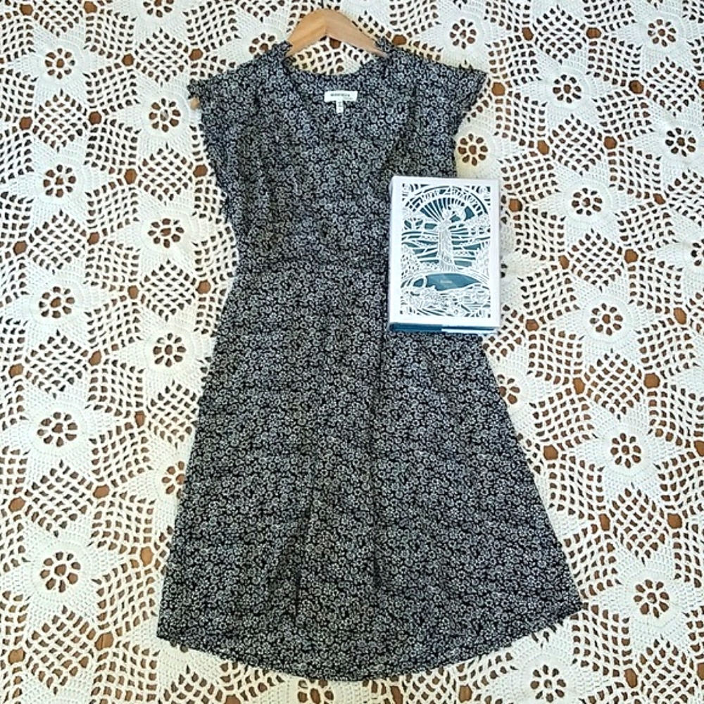 Monteau Ditsy Floral Faux Wrap Midi Dress